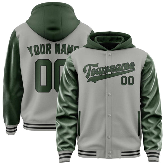 Gray & Dark Green Summit Jacket